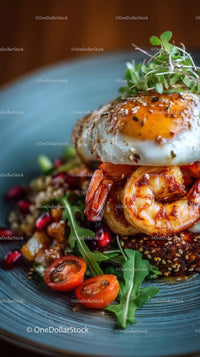 Gourmet Asian Dish with Fresh Vegetables