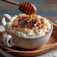 Rustic Rice Pudding with Honey Drizzle