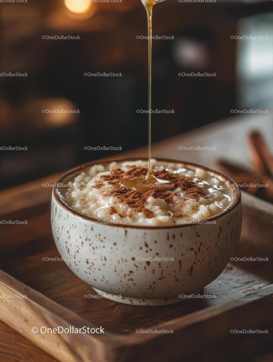 Warm Porridge with Cinnamon and Honey Drizzle