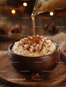 Rice Pudding with Cinnamon and Honey Drizzle