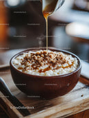 Warm Oatmeal with Honey Drizzle and Cinnamon