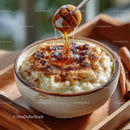 Creamy Rice Pudding with Drizzled Honey and Cinnamon