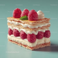 Delicious Raspberry Puff Pastry with Creamy Layers