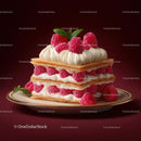 Raspberry Puff Pastry Dessert with Whipped Cream
