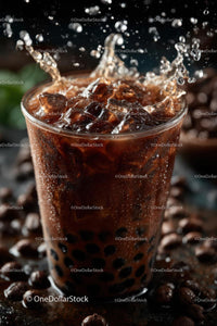 Iced Coffee Splash with Tapioca Pearls