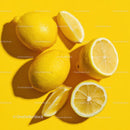 Fresh Lemons on a Bright Yellow Background
