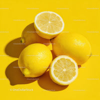Vibrant Yellow Lemons on Bright Background