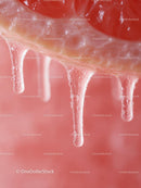 Close-Up of Juicy Grapefruit with Dripping Juice