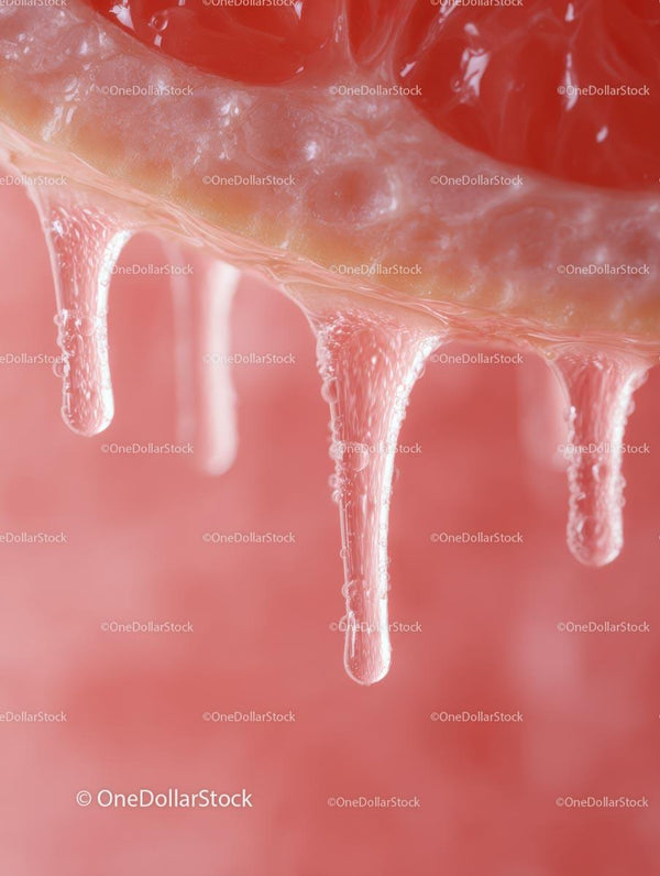 Close-Up of Juicy Grapefruit with Dripping Juice