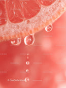 Refreshing Grapefruit Slice with Water Droplets