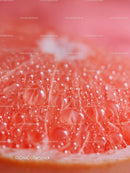 Macro View of Juicy Pink Grapefruit Slice