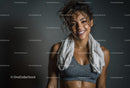 Smiling Woman in Sportswear After Intense Workout