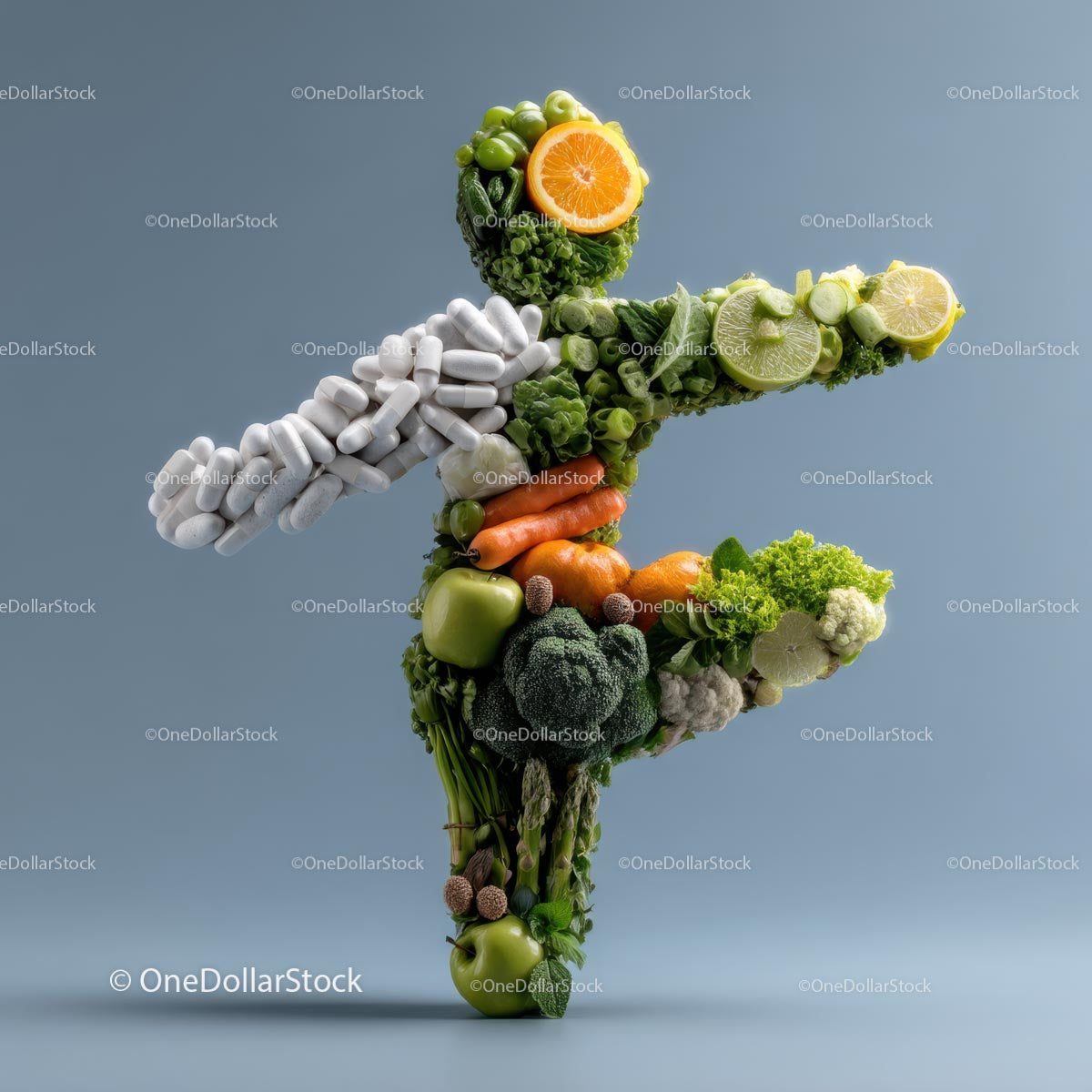 Creative Yoga Figure Made of Fruits and Vegetables (39 Images)