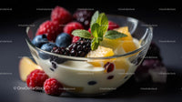 Delicious Yogurt Parfait with Fresh Berries and Mint