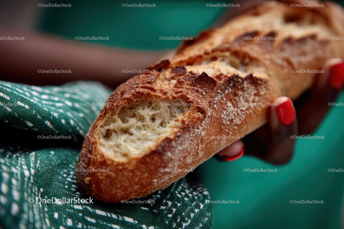 Freshly Baked Baguette with Crispy Crust