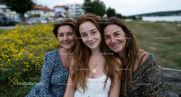 Three Generations Enjoying a Day in the Countryside