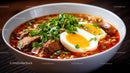 Spicy Ramen Bowl with Pork Belly and Boiled Eggs
