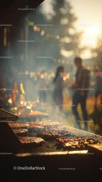 Sizzling Barbecue at a Vibrant Summer Festival