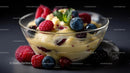 Mixed Berries and Mango in Creamy Yogurt with Mint
