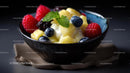 Colorful Fruit and Yogurt Parfait with Fresh Berries