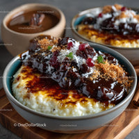 Delicious Rice Pudding with Chocolate and Coconut