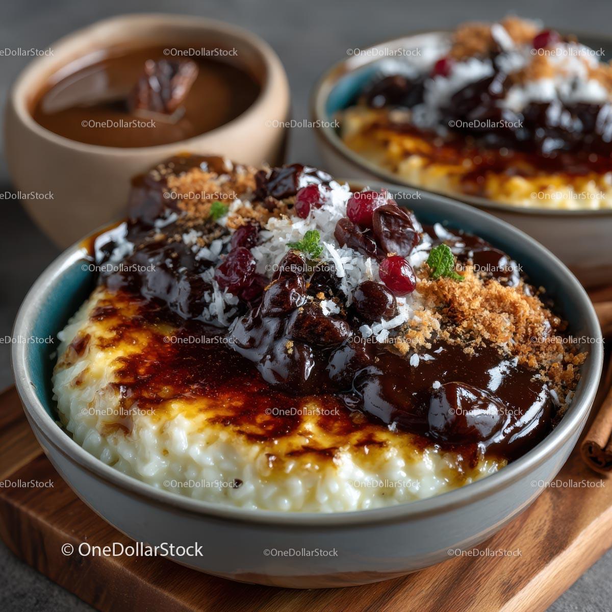 Homemade Rice Pudding with Cinnamon and Brown Sugar Stock Photo Bundle preview 6