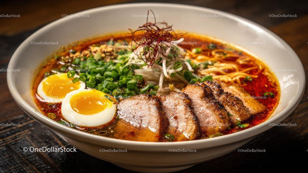Gourmet Ramen Bowl with Pork and Egg