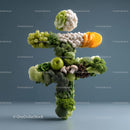 Colorful Vegetable Sculpture with Fresh Produce