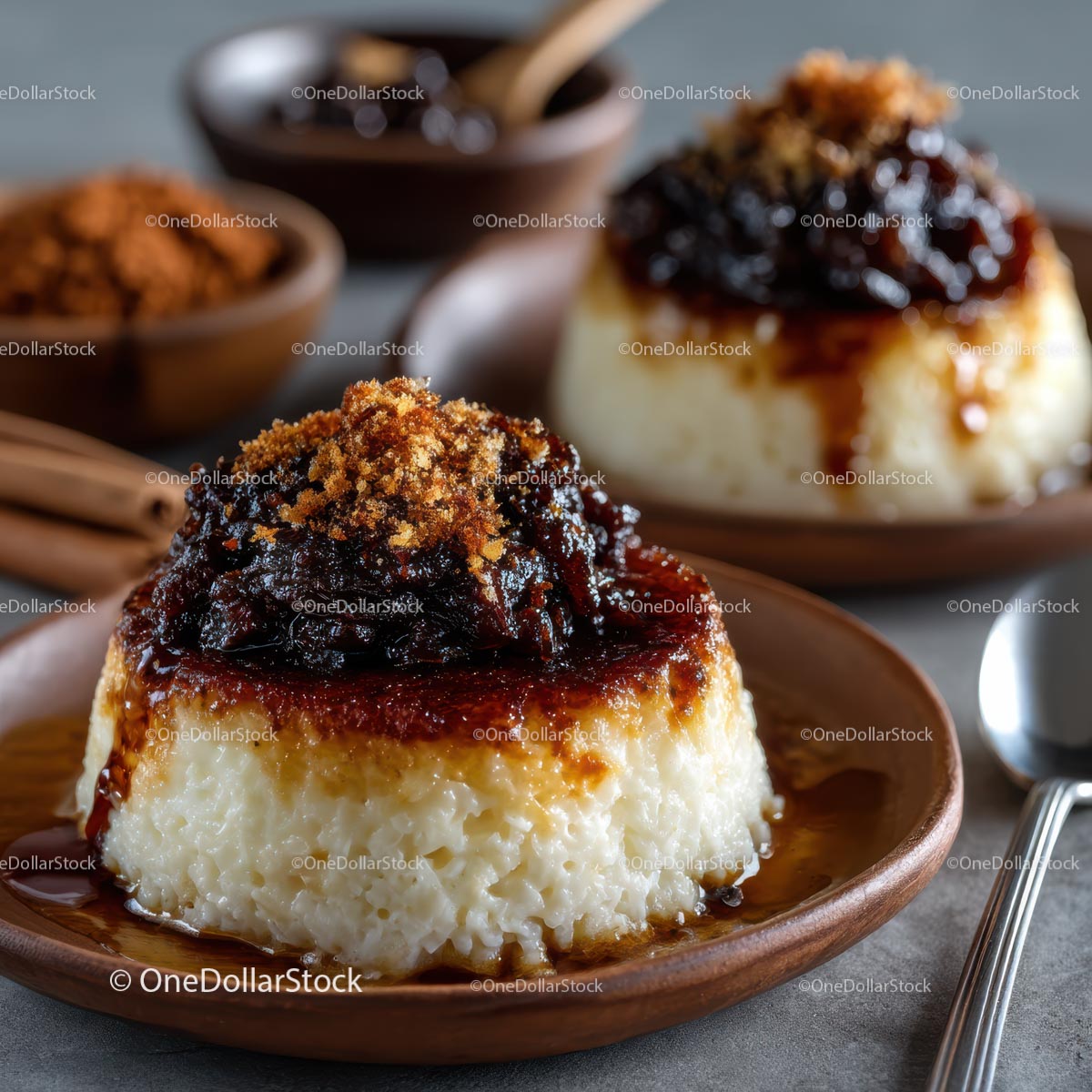 Delicious Rice Pudding with Caramelized Topping