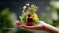 Natural Aromatherapy with Fresh Herbs and Essential Oils