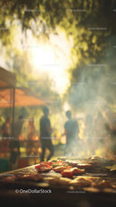 Backyard Barbecue with Friends Under Sunny Skies