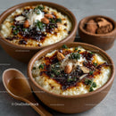 Gourmet Rice Pudding with Caramel and Almonds