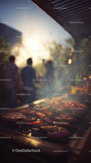Outdoor Summer Barbecue with Grilled Delicacies