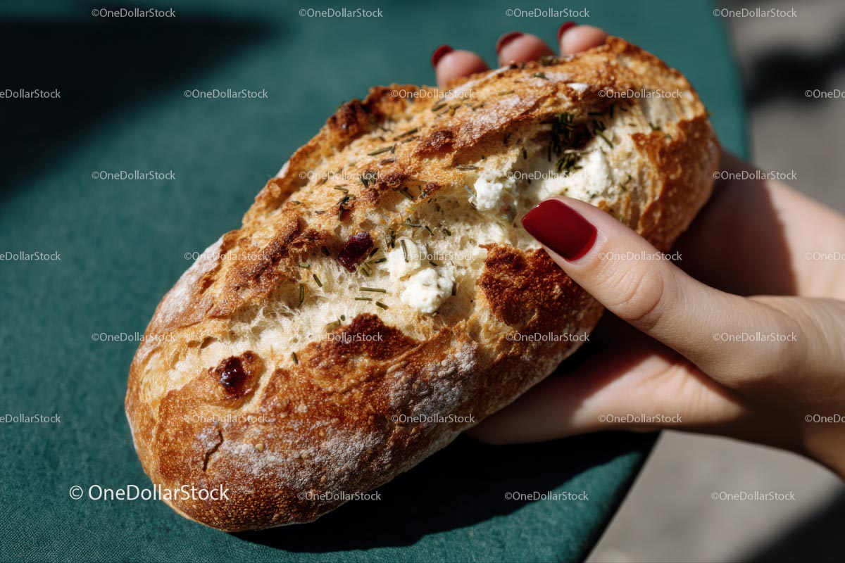 Crispy Artisan Bread with Rosemary and Cheese