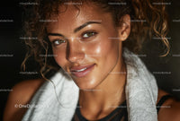 Confident Woman with Natural Beauty and Athletic Vibe