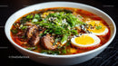 Spicy Ramen Bowl with Pork Belly and Boiled Eggs