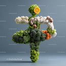Creative Vegetable Arrangement with Fresh Produce
