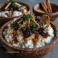 Homemade Rice Pudding with Cinnamon and Brown Sugar Stock Photo Bundle preview 16
