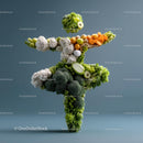 Creative Vegetable Sculpture in Dance Pose