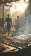 Summer Backyard Barbecue with Friends and Grilled Delights