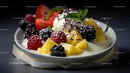 Fresh Berry and Pineapple Dessert with Whipped Cream