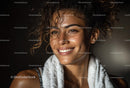Radiant Woman Smiling After a Workout