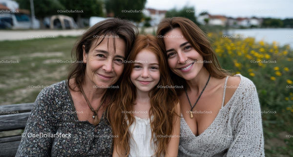 Three Generations of Women Sharing a Joyful Moment