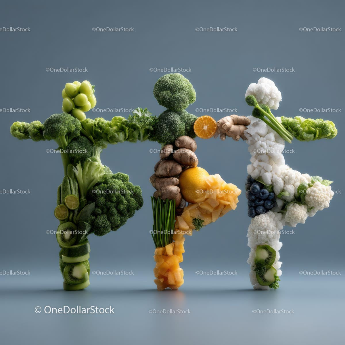 Creative Vegetable Typography Featuring Fresh Produce