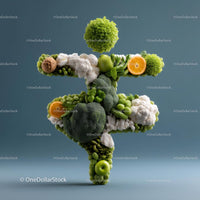 Creative Vegetable Sculpture with Fresh Produce