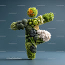 Creative Vegetable Sculpture with Fresh Produce
