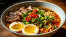Spicy Ramen Bowl with Pork Belly and Boiled Eggs
