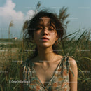 Woman in Sunlit Field During Golden Hour