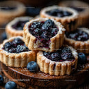 Delicious Blueberry Tarts with Sugar Dusting