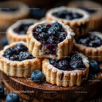 Delicious Blueberry Tarts with Sugar Dusting